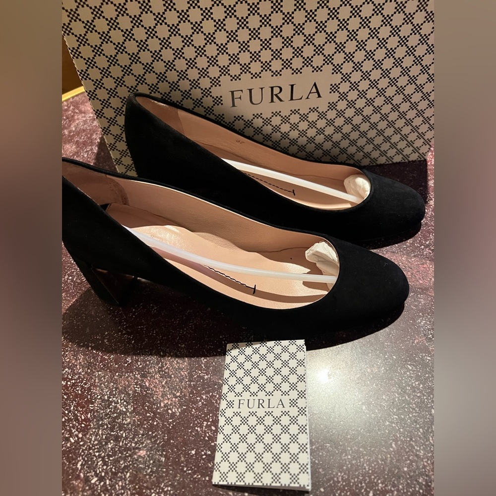 Black Furla heels, barely worn